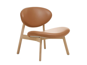 OVOID - Upholstered solid wood lounge chair - Armchair by BassamFellows