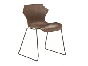 PETAL - Sltackable wood and steel chair - Chair by BassamFellows