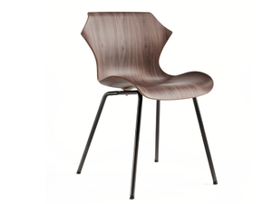 PETAL - Wood and steel chair - Chair by BassamFellows