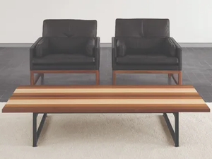 STRIPE - Rectangular solid wood coffee table - Coffee table by BassamFellows