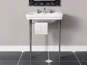 DESDEMONA - Console washbasin with towel rail - Sanitary accessories by BATH&BATH