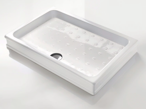 DEVON - Anti-slip rectangular ceramic shower tray - Shower tray by BATH&BATH