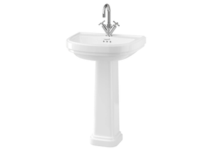 RIVIERA - 580mm D Shape Basin with Riviera Full Pedestal - Washbasin by bathroom brands