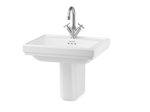 RIVIERA - 580mm Square Basin with Riviera Semi Pedestal - Washbasin by bathroom brands