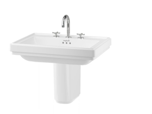 RIVIERA RIV2 - Rectangular Semi-pedestal Vitreous China washbasin - Washbasin by bathroom brands