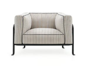 BOREA - Fabric garden armchair with armrests - Armchair by B&B Italia Outdoor