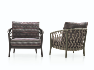 ERICA '19 - Fabric garden armchair with armrests - Armchair by B&B Italia Outdoor