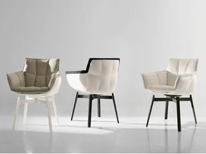 HUSK OUTDOOR - HiREK® garden chair with armrests - Chair by B&B Italia Outdoor
