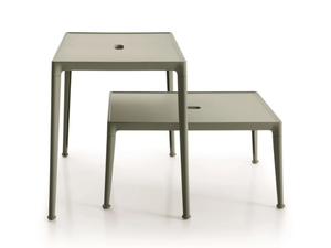MIRTO OUTDOOR - Rectangular aluminium garden side table - Side table by B&B Italia Outdoor
