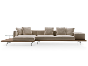 DOCK - 3 seater fabric sofa with chaise longue - Sofa by B&B Italia