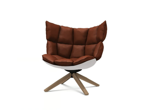 HUSK - Upholstered trestle-based armchair - Armchair by B&B Italia