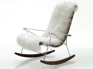 J.J. - Rocking fur armchair with armrests - Armchair by B&B Italia