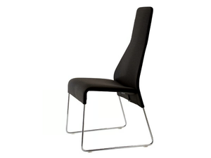 LAZY '05 - Sled base fabric chair high-back - Chair by B&B Italia