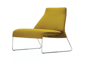 LAZY '05 - Sled base fabric easy chair - Armchair by B&B Italia