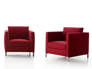 RAY - Fabric armchair with armrests - Armchair by B&B Italia