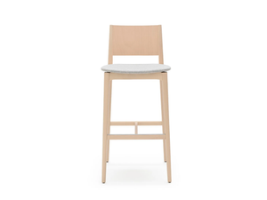 BLAZER 233 - High beech stool with back - Stool by Billiani