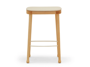 FRISÉE 259/261 - High solid wood stool with integrated cushion - Accessories by Billiani