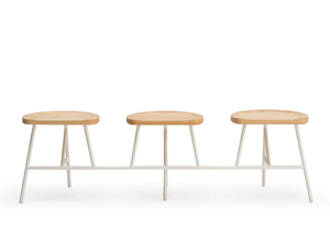 PUCCIO 716 - Backless wooden beam seating - Bench by Billiani