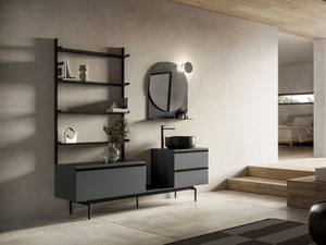 DEEP COMP. 9 - Single vanity unit with drawers - Washbasin cabinet by Birex