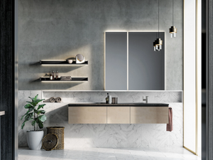 GOLA UP COMP. 7 - Wall-mounted single vanity unit - Washbasin cabinet by Birex
