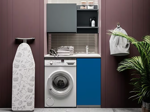 IDROBOX COMP. 2 - Laundry room cabinet with sink for washing machine - Washbasin by Birex