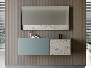 MAJOR COMP. 3 - Single wall-mounted vanity unit with drawers - Washbasin cabinet by Birex