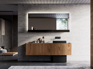 MAJOR COMP. 4 - Vanity unit with drawers and mirror - Washbasin cabinet by Birex