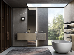 MAJOR COMP. 5 - Vanity unit with drawers and mirror - Washbasin cabinet by Birex