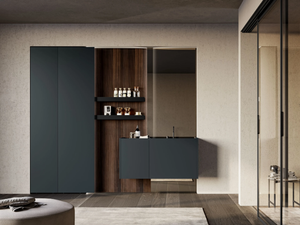 MAJOR COMP. 6 - Vanity unit with drawers and mirror - Washbasin cabinet by Birex
