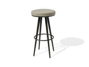 VINT - High fabric garden stool with footrest - Stool by Bivaq