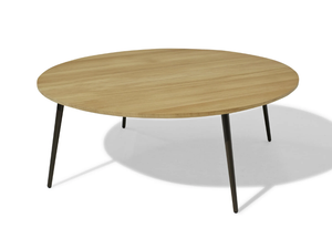 VINT - Low round engineered wood garden side table - Side table by Bivaq