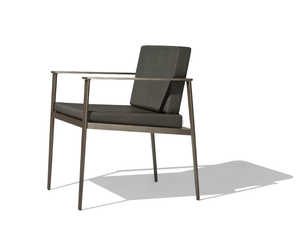VINT - Upholstered garden chair with armrests - Chair by Bivaq