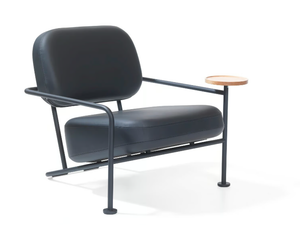 ÅHUS - Leather armchair with armrests - Armchair by Blå Station