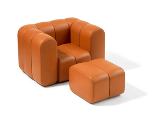 BOB - Leather armchair with armrests - Armchair by Blå Station