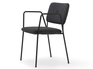 DUNDRA 4 - Stackable fabric chair with armrests - Chair by Blå Station