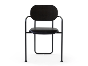 MISS ÅHUS - Upholstered leather chair with armrests - Chair by Blå Station