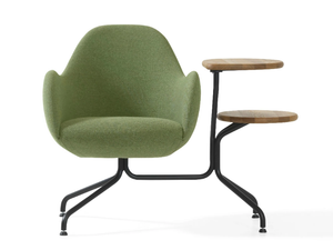 WILMER CT - Trestle-based armchair with armrests - Armchair by Blå Station