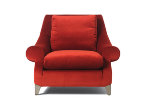 MIRANDA - Fabric armchair with removable cover with armrests - Armchair by Black Tie