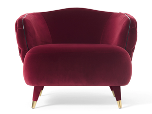 SAVOI - Tufted fabric armchair with armrests - Armchair by Black Tie