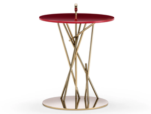 TAO - Stainless steel and glass high side table - Coffee table by Black Tie