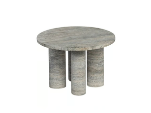 VOLOS - Round travertine coffee table - Coffee table by Blomus