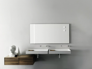 A45 - Wall-mounted Cristalplant® washbasin - Washbasin by Boffi