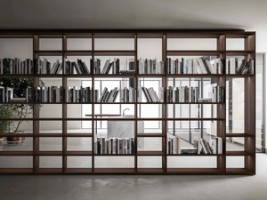 ANTIBES SYSTEMS - Open bookcase with built-in lights - Systems by Boffi