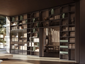ANTIBES SYSTEMS - Wall-mounted sectional bookcase - Cabinet by Boffi