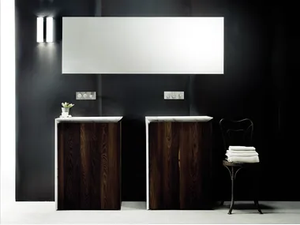 B15 - Single wood veneer vanity unit with drawers - Washbasin cabinet by Boffi