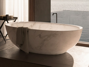 CASE 5.0 - Freestanding oval marble bathtub - Bathtub by Boffi