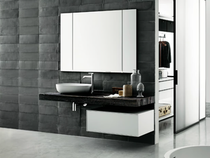 FLYER - Contemporary style wooden washbasin countertop - Washbasin by Boffi