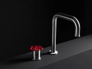PIPE - Brushed steel bathtub tap - Tap by Boffi