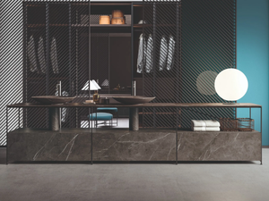 R.I.G. - Floor-standing sectional stainless steel vanity unit - Washbasin cabinet by Boffi