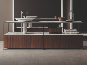 R.I.G. - Floor-standing sectional stainless steel vanity unit - Washbasin cabinet by Boffi
